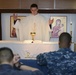 USS Bonhomme Richard chaplain conducts mass