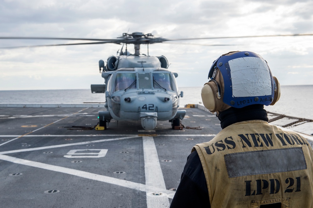 USS New York activity