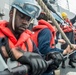 US Navy ships conduct replenishment-at-sea