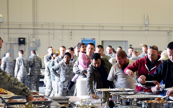Creech Airmen celebrate Thanksgiving, family