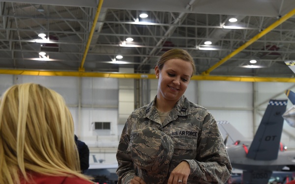 Kansas City Chiefs cheerleaders visit Creech Airmen