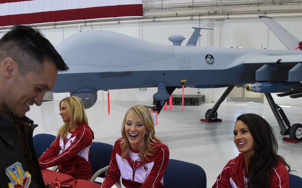 Kansas City Chiefs cheerleaders visit Creech Airmen