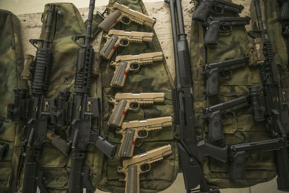 Weapons of choice for SWAT Marines