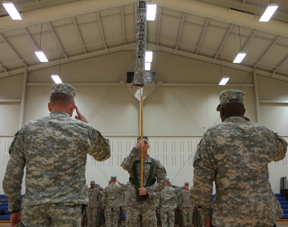 17th Field Artillery Brigade Headquarters Returns from Deployment, Uncases Colors