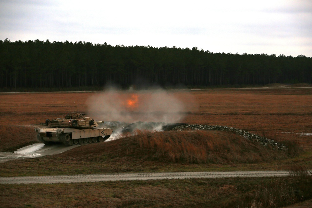 Integrated Task Force Tank Platoon unleashes firepower