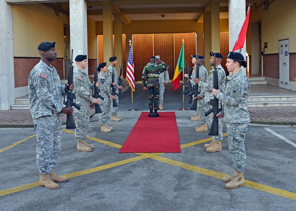 Brig. Gen. Cheikh Gueye visits at Caserma Ederle in Vicenza, Italy