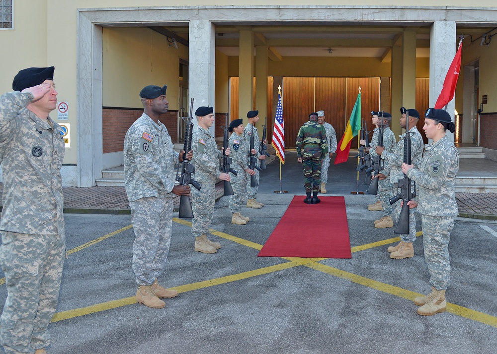Brig. Gen. Cheikh Gueye visits at Caserma Ederle in Vicenza, Italy