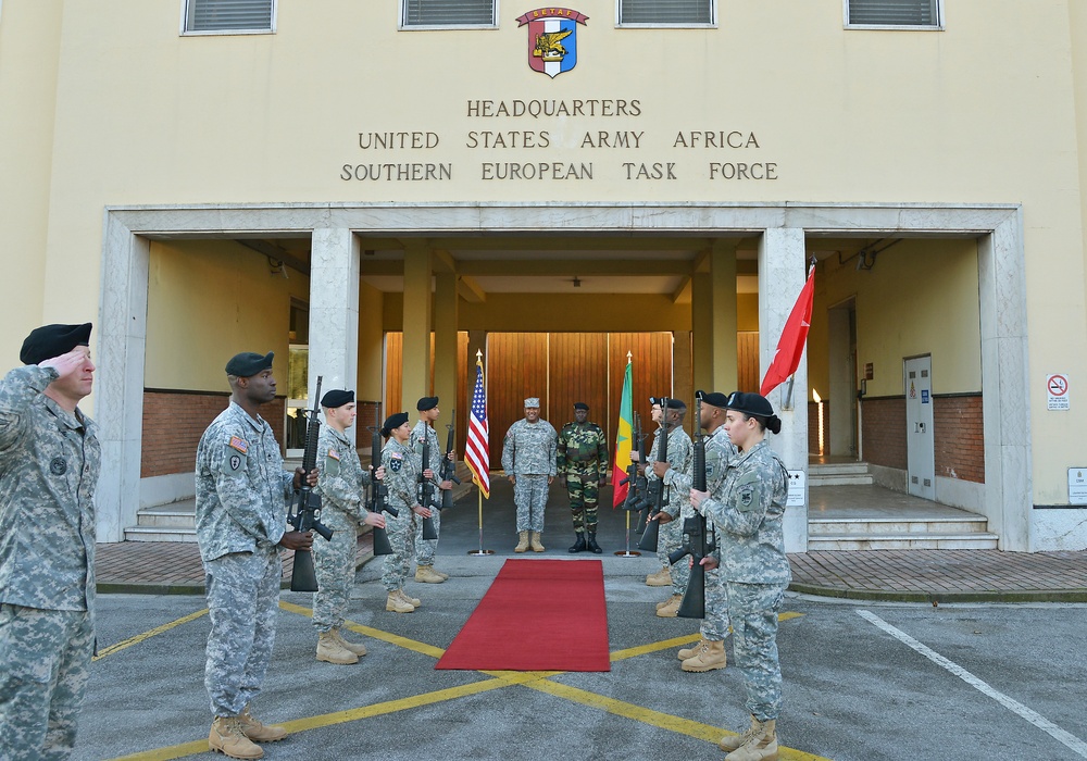 Brig. Gen. Cheikh Gueye visits at Caserma Ederle in Vicenza, Italy