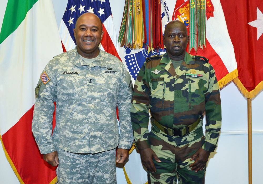 Brig. Gen. Cheikh Gueye visits at Caserma Ederle in Vicenza, Italy