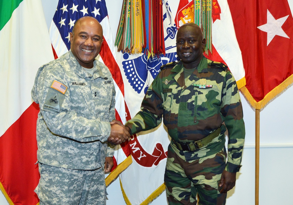 Brig. Gen. Cheikh Gueye visits at Caserma Ederle in Vicenza, Italy