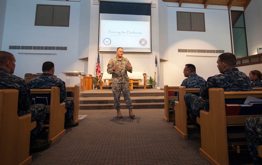Suicide prevention presentation at Joint Base Pearl Harbor-Hickam