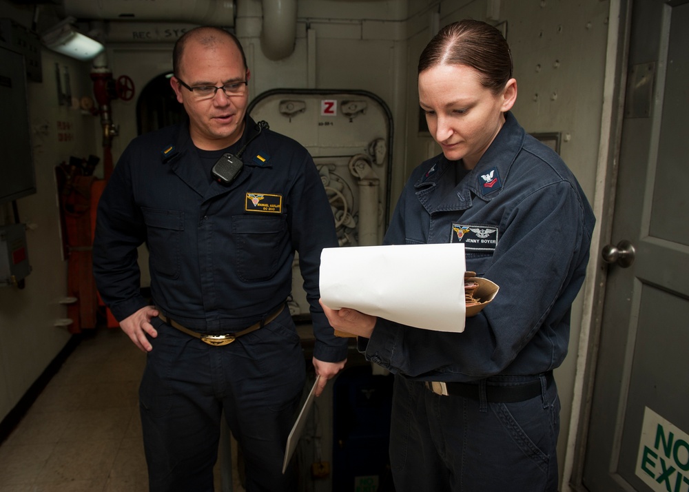 USS Carl Vinson zone inspection