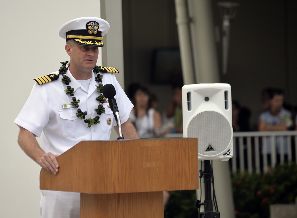 First Pearl Harbor Colors ceremony at the Pearl Harbor Visitor Center