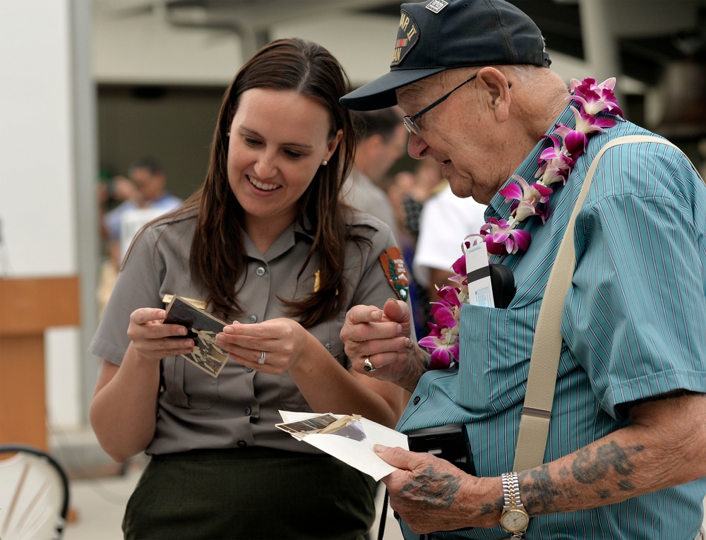 First Pearl Harbor Colors ceremony at the Pearl Harbor Visitor Center