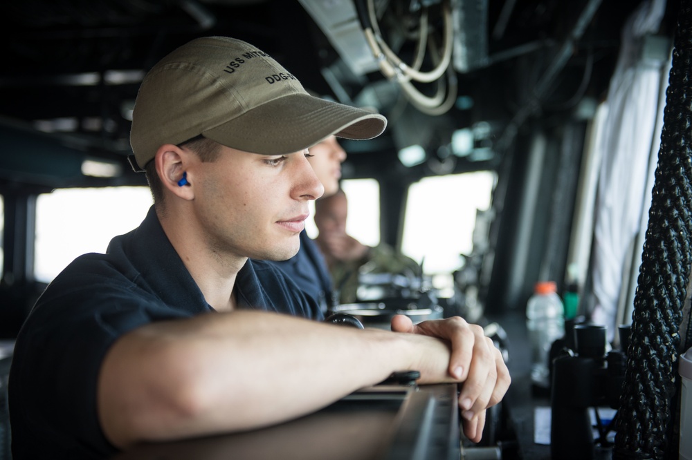 USS Mitscher live-fire exercise