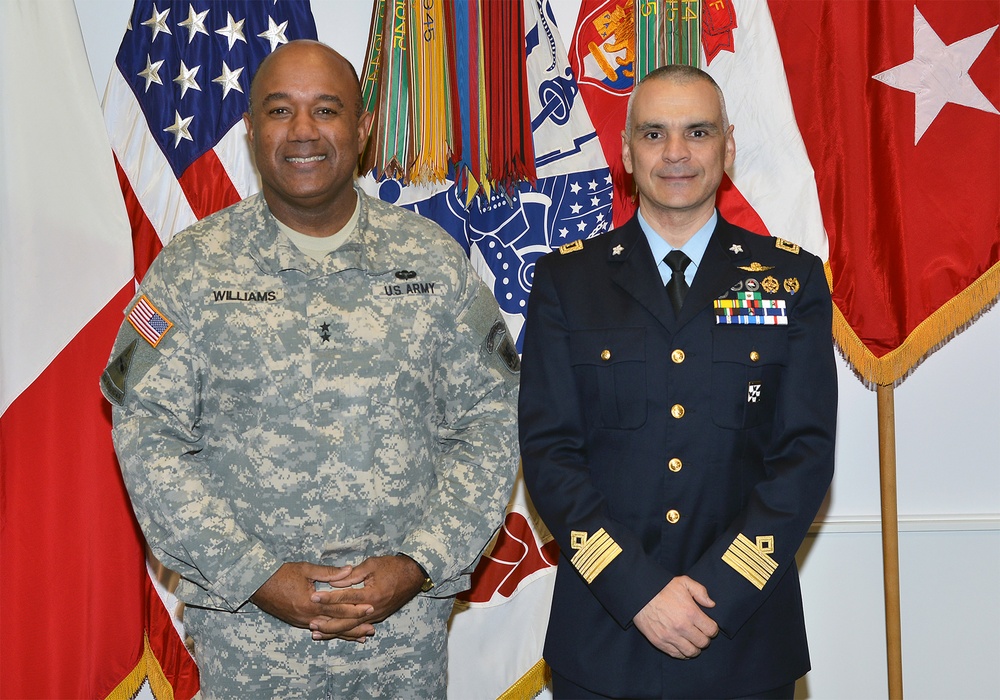 Col. Massimo Cicerone visited at Caserma Ederle in Vicenza, Italy