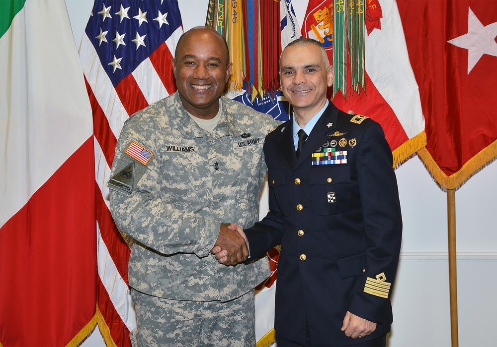 Col. Massimo Cicerone visited at Caserma Ederle in Vicenza, Italy