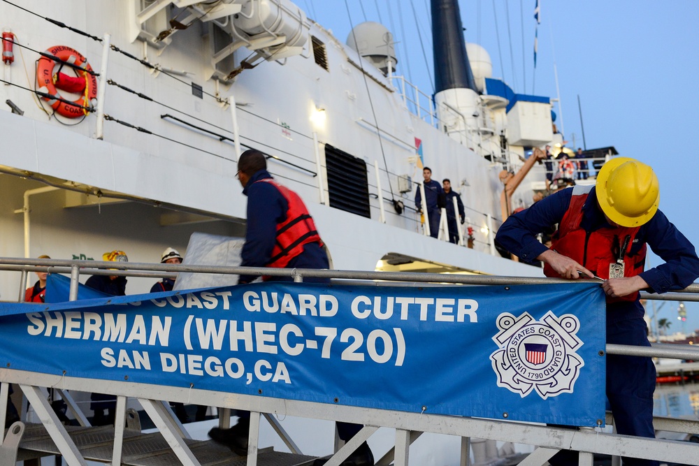 Coast Guard Cutter Sherman departs San Diego for new Hawaii home port