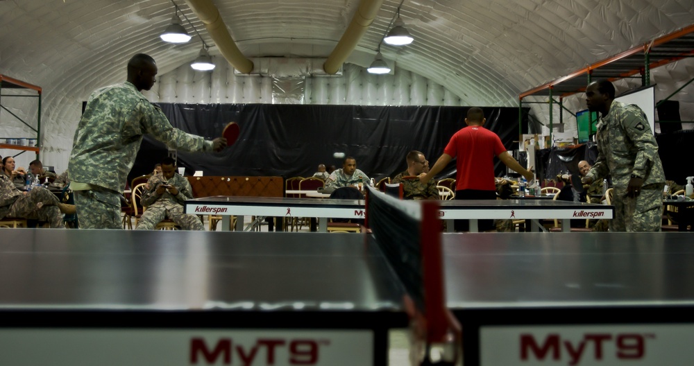 JFC-UA service members compete in ping pong tournament