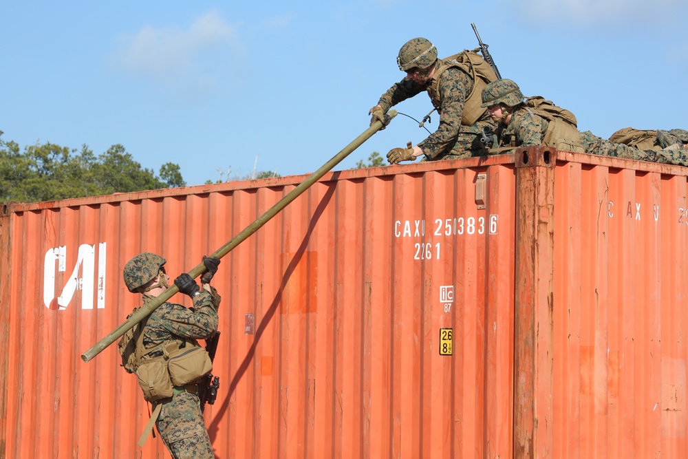 Integrated Task Force engineers blow through obstacles