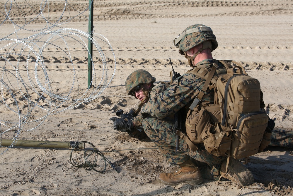 Integrated Task Force engineers blow through obstacles