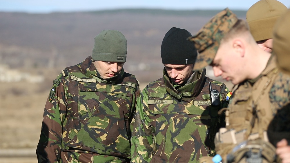 Romanian Soldiers, Black Sea Rotational Force Marines partner for Platinum Lion