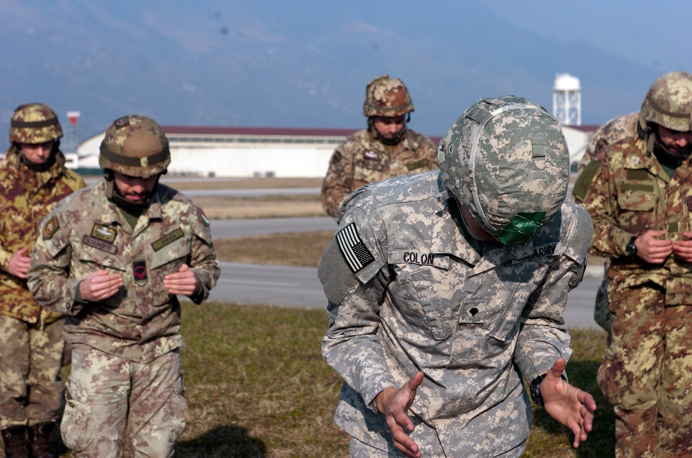 Sky Soldiers , Italian allies conduct Emergency Deployment Readiness Exercise in Pordenone