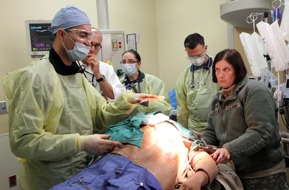 Army surgeon explains surgical procedure