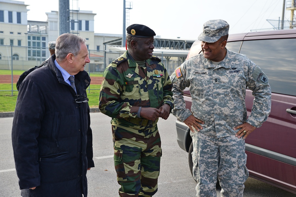 Senegalese Chief of Army Staff Brig. Gen. Cheikm Gueye tours Regional Training Support TSAE Vicenza, Italy, at Caserma Ederle