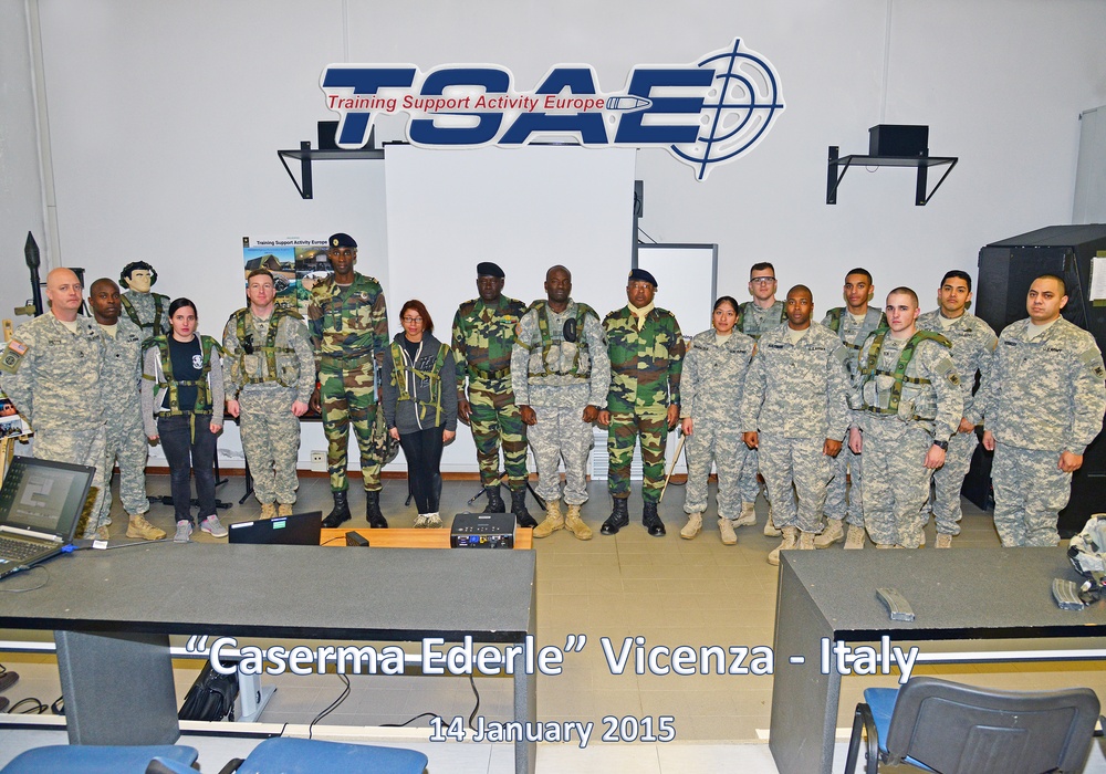 Senegalese Chief of Army Staff Brig. Gen. Cheikm Gueye tours Regional Training Support TSAE Vicenza, Italy, at Caserma Ederle