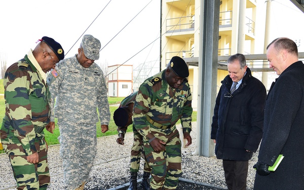 Senegalese Chief of Army Staff Brig. Gen. Cheikm Gueye tours Regional Training Support TSAE Vicenza, Italy, at Caserma Ederle