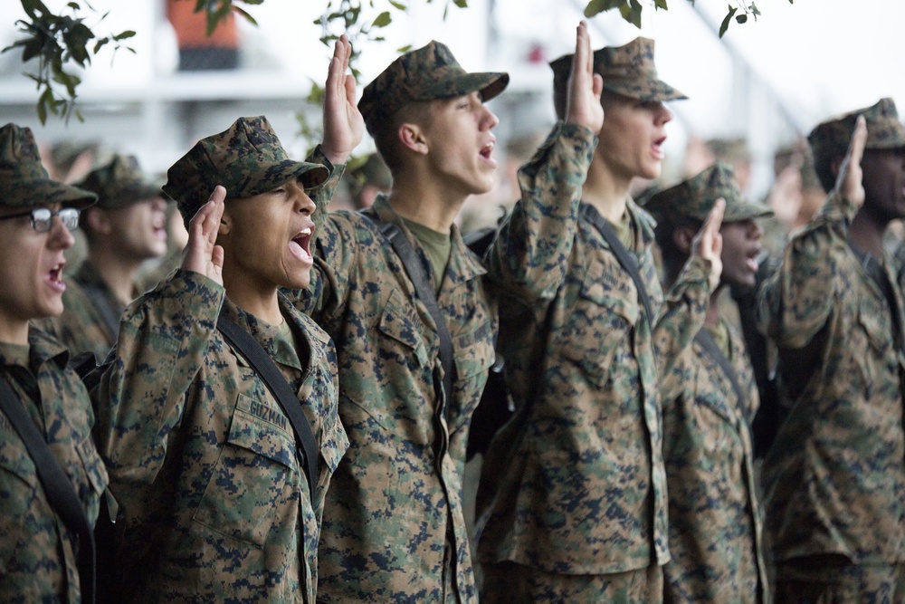 Photo Gallery:  Marine recruits earn title after 13 weeks on Parris Island