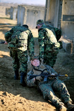 Serbian soldiers and U.S. Forces unite in urban warfare training