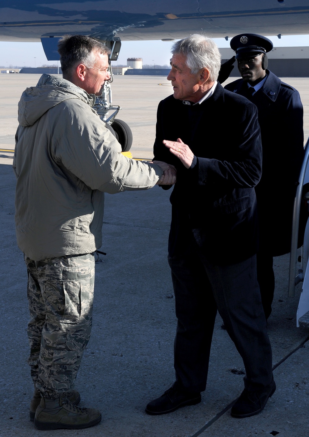 Secretary of defense visits Whiteman Air Force Base