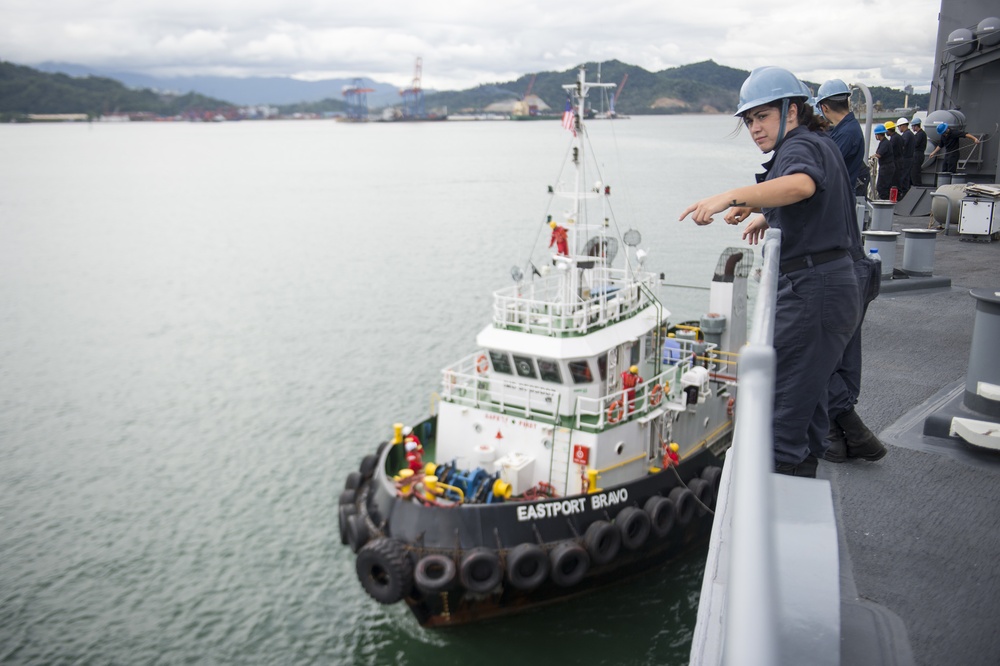 USS Comstock arrives in Malaysia