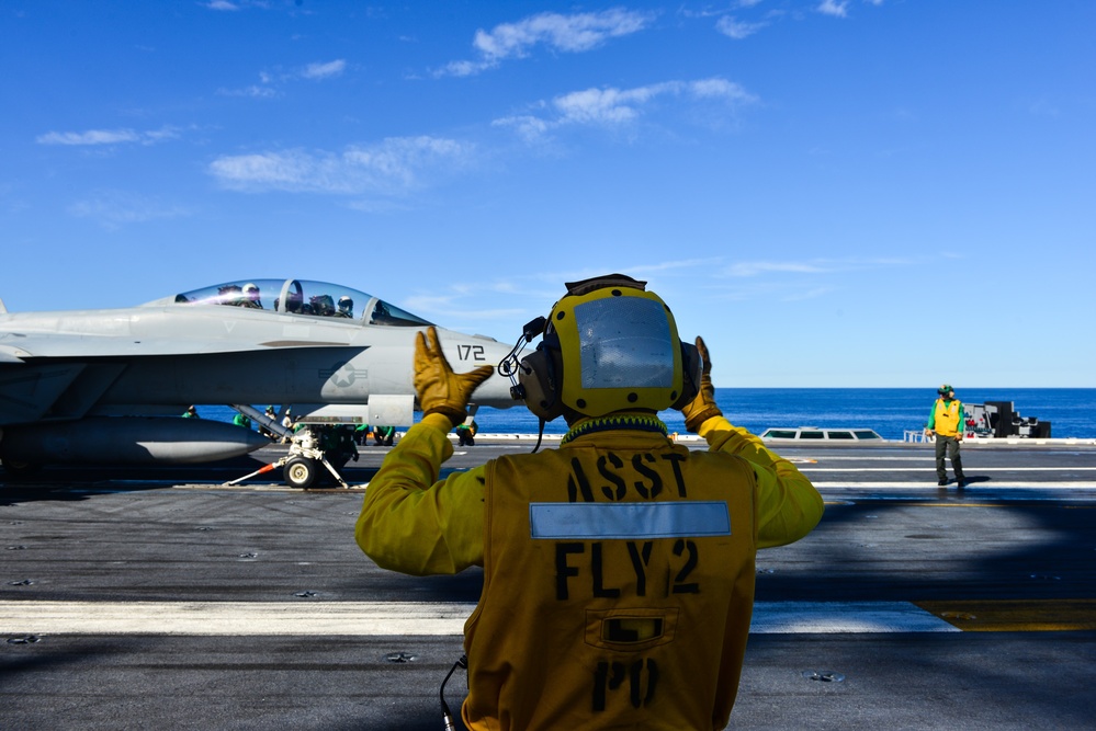 Directing a F/A-18D Hornet