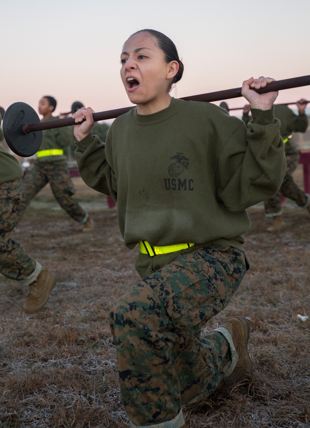 Parris Island recruits train for Marine Corps high fitness standards