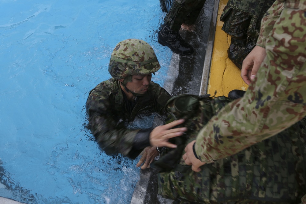 Japanese forces kick start Iron Fist 15 with swim qual