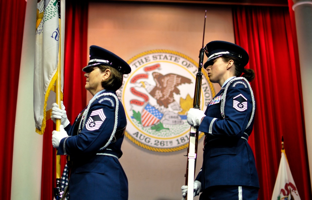 Illinois National Guard performs at Gov. Rauner's inauguration