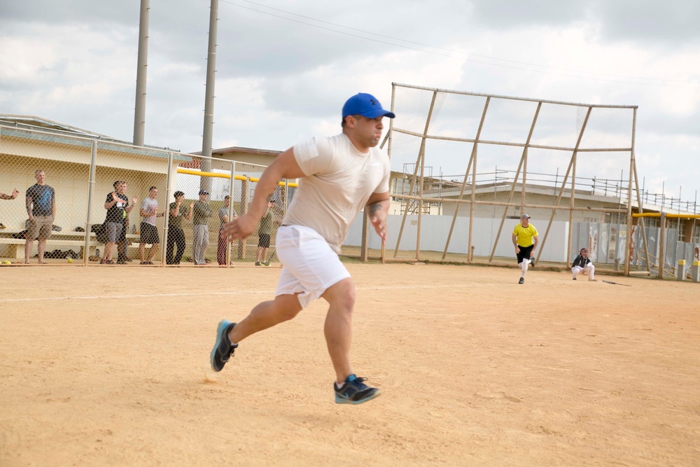 Henoko Residents and U.S. Marines Play Softball