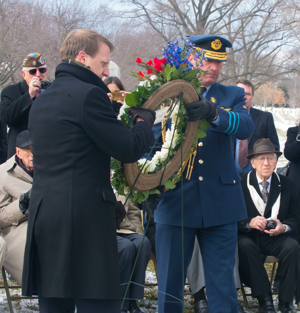 Battle of the Bulge Wreath Laying at Arlington National Cemetery