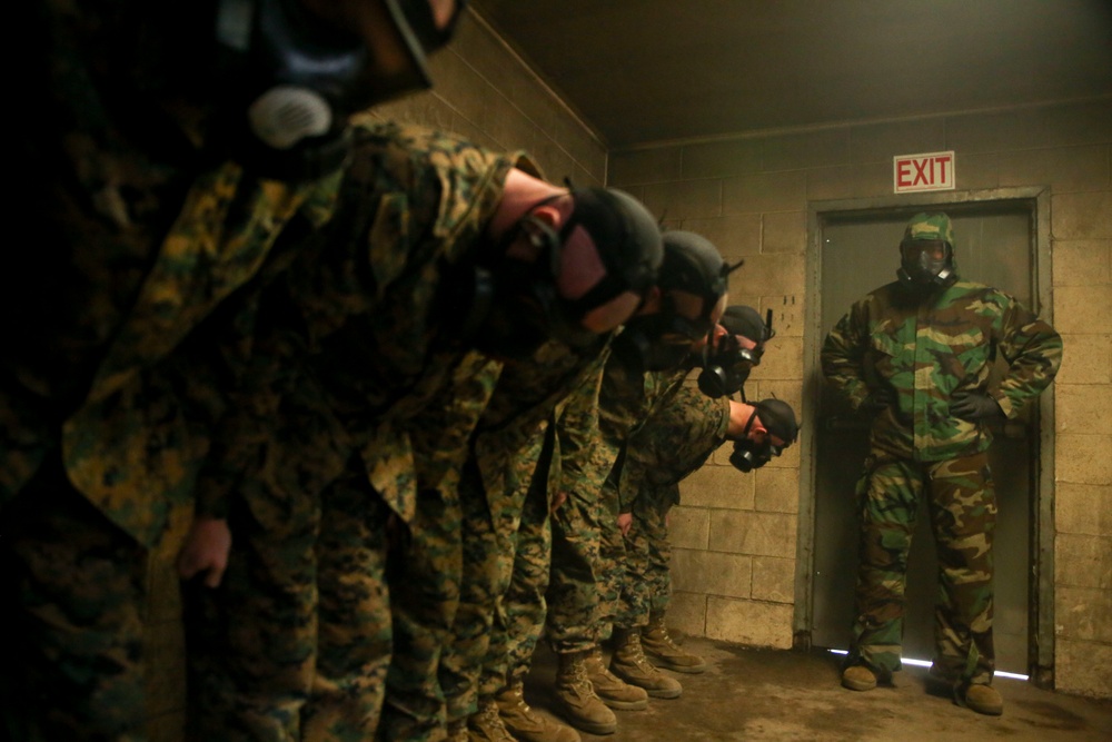 Photo Gallery: Marine recruits train in chemical warfare on Parris Island