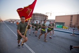 CE MARFOR CENTCOM FWD Marines Conduct Command Run