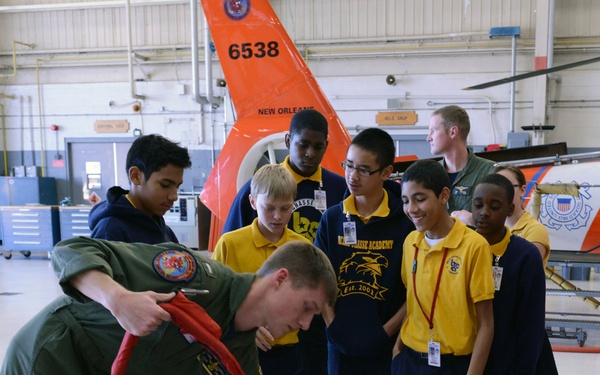 Students tour Coast Guard Air Station