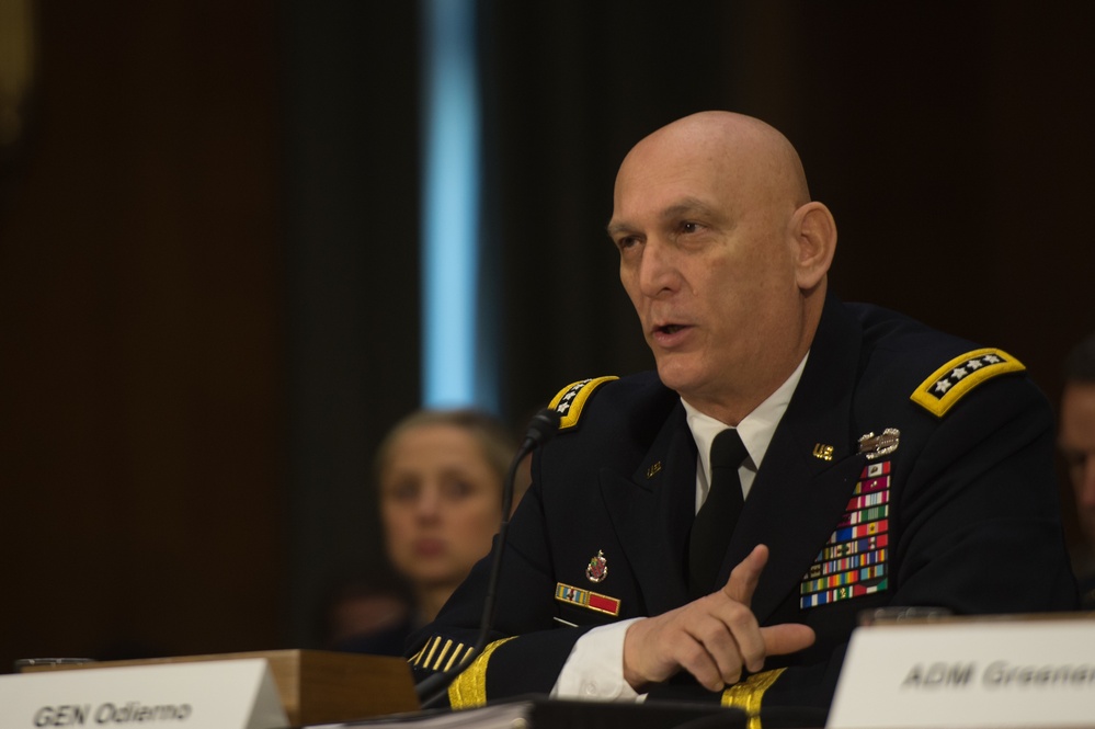 Service chiefs testify before the Senate Arms Service Committee