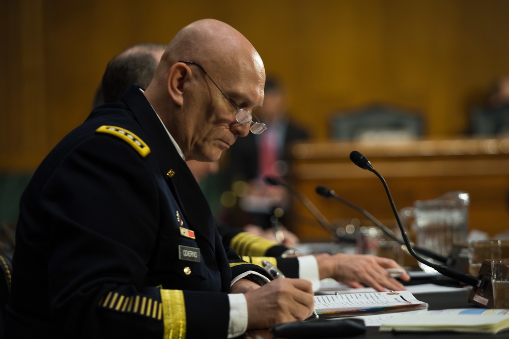 Service chiefs testify before the Senate Arms Service Committee