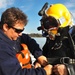 Diver prepares to descend into the Savannah River for CSS Georgia recovery efforts