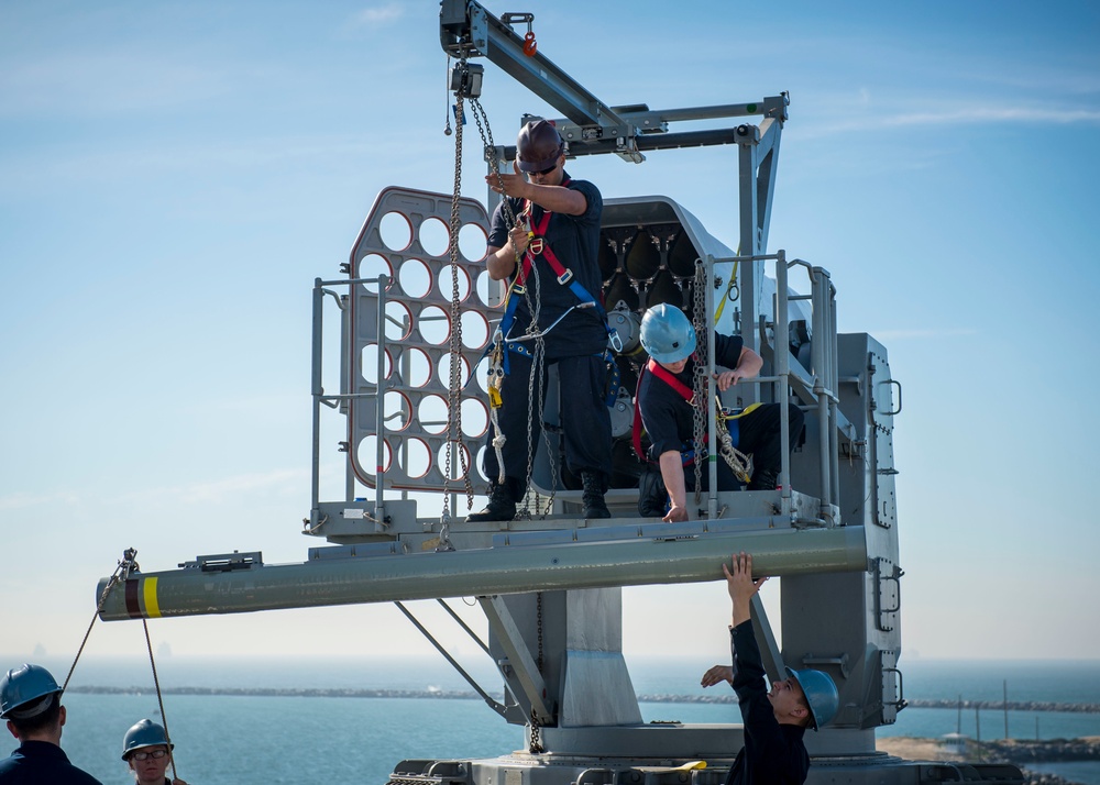 USS Green Bay weapons onload