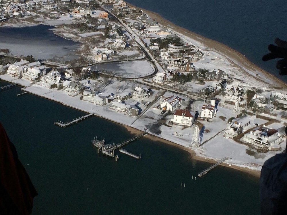 Coast Guard Air Station Cape Cod crew brings supplies to isolated station