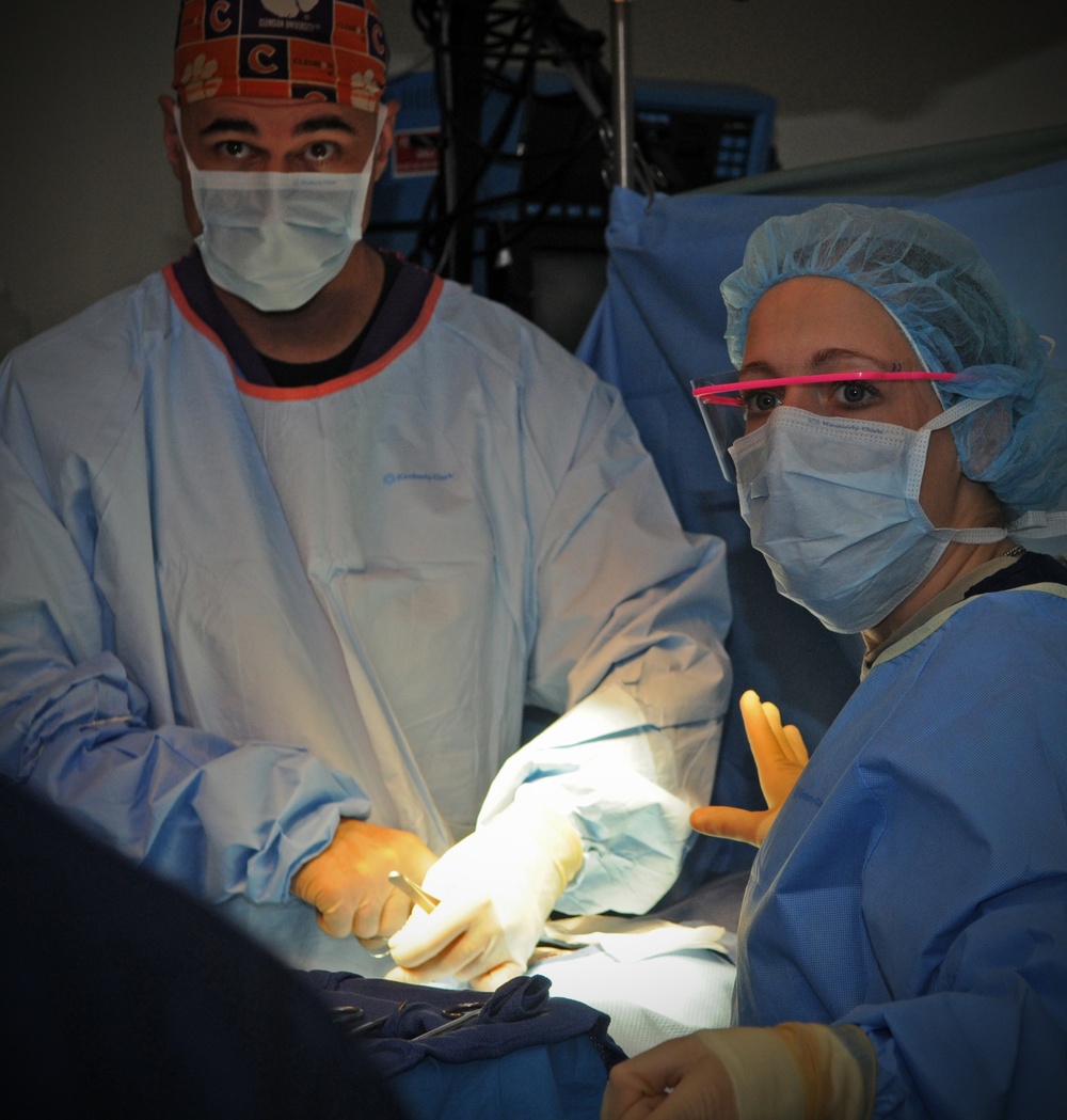 Simulating surgery for a test